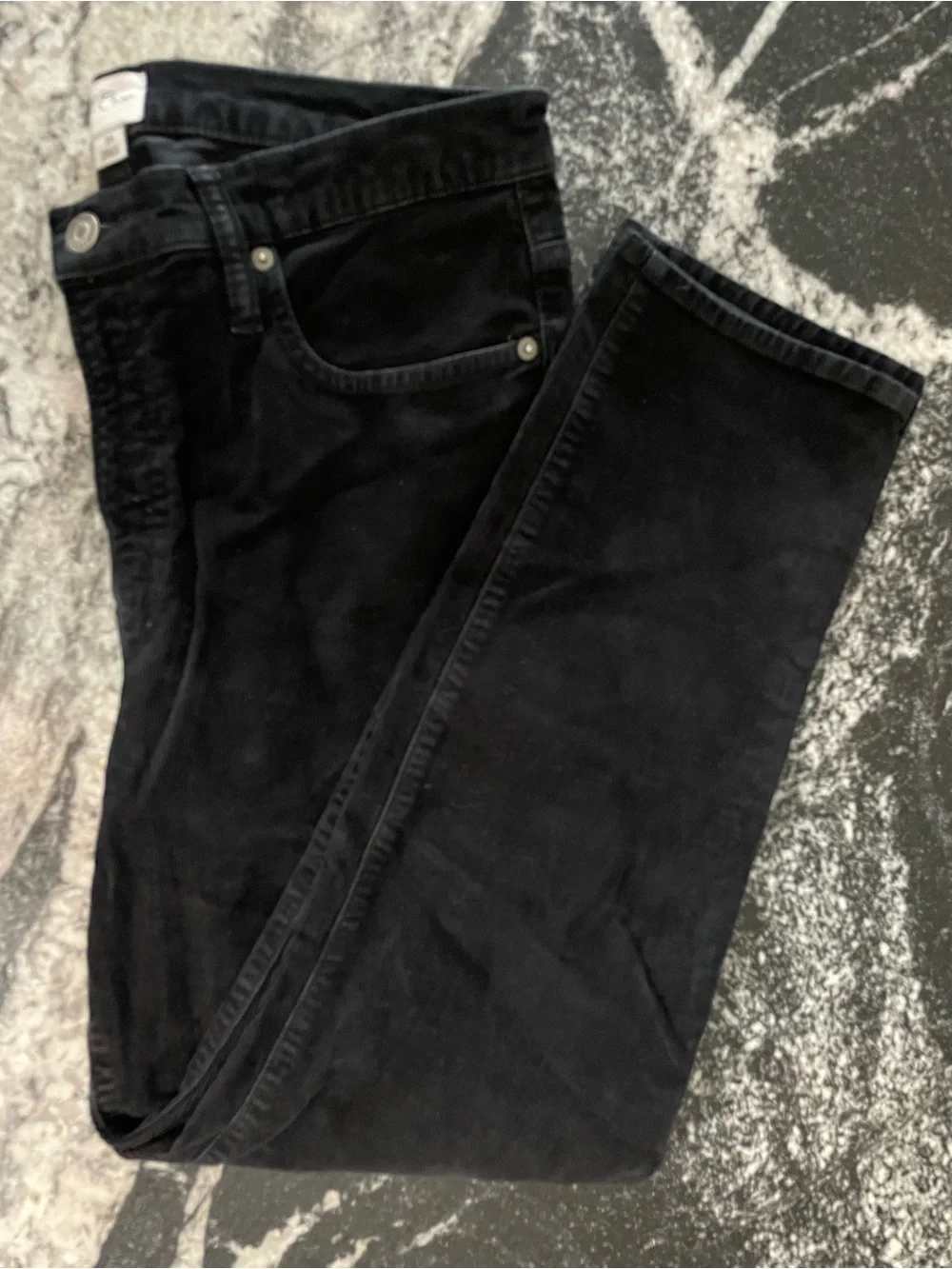 J. Crew Men's Black Corduroy Straight-Leg Pants